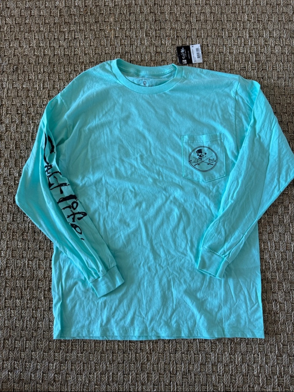 Salt Life Long Sleeve Pocket Tee - Aqua